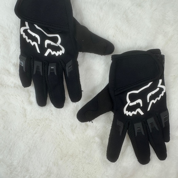 Fox Black and White Kids Gloves - Picture 1 of 5